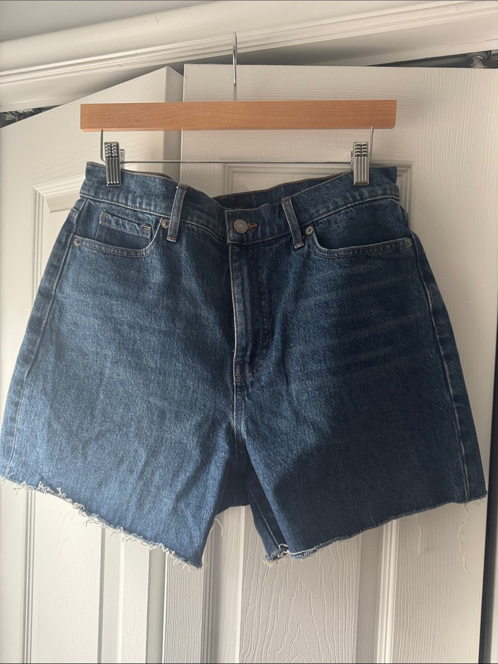 Banana Republic Girlfriend Dark Blue Denim Cutoff Shorts